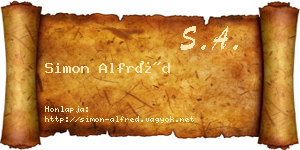 Simon Alfréd névjegykártya
